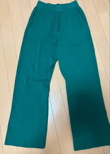 SLOBE IENA 그린 와이드 팬츠