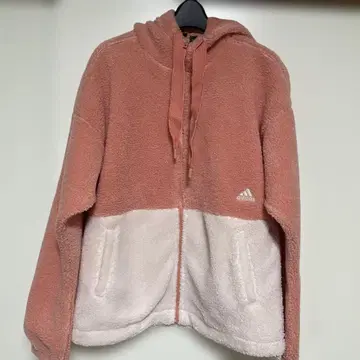 adidas 플리스 자켓 M 살몬 핑크/핑크 화이트