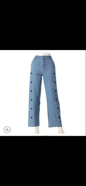 앤드러브 신상 엄청 행복한 하트 자수 스트레이트 데님 3L