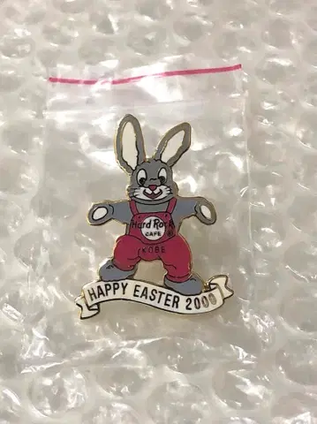 고베점 HAPPY EASTER 토끼 하드 록 카페 핀 배지
