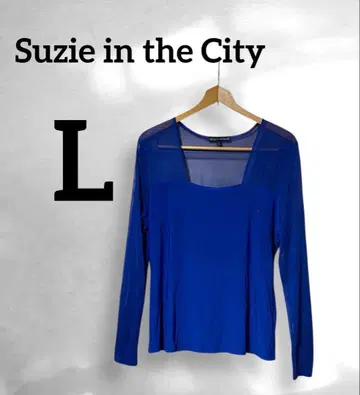 Suzie in the City 파랑 긴팔 시스루 T상의 [ L ]