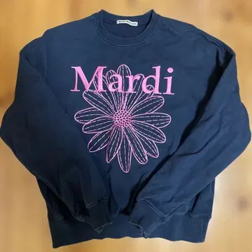 Mardi 꽃무늬 스웨트 셔츠 네이비