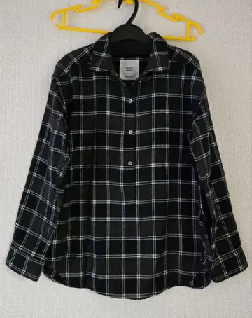 Spick & Span BLUE 긴팔 셔츠 블랙 화이트 체크