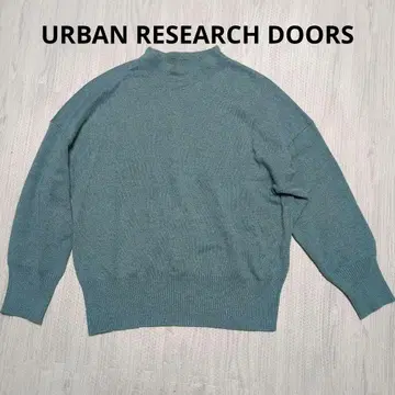 doors 보틀넥 니트 풀오버 블루