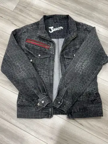 Jawin 블랙 데님 자켓