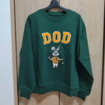 DOD 토끼 캐릭터 자수 트레이닝복 그린