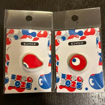 오사카 간사이 만박 EXPO2025 코먀쿠 핀 배지 2개 세트