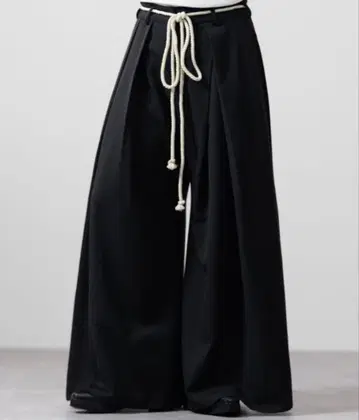 [ CLEL ] TR 루즈 하카마 팬츠 & 끈 벨트 L 사이즈