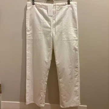 -M- medium 코구레 미나코 씨 코튼 터널 팬츠 화이트