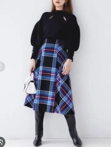 SNIDEL 로빙 체크 스커트