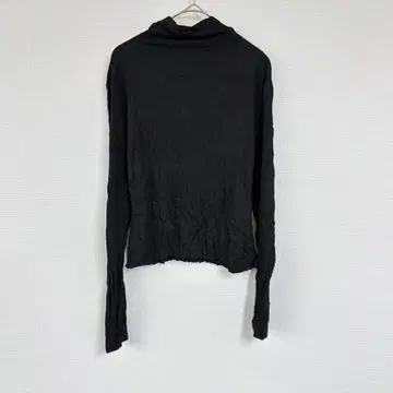 APRLL [ M ] 블랙 긴팔 상의 심플 캐주얼 깔끔함 무지