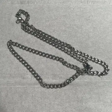 실버 스테인리스 스틸 체인 목걸이