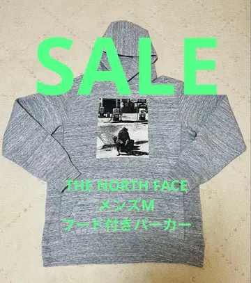 THE NORTH FACE 그레이 후드 부착 후드티 남성용 M