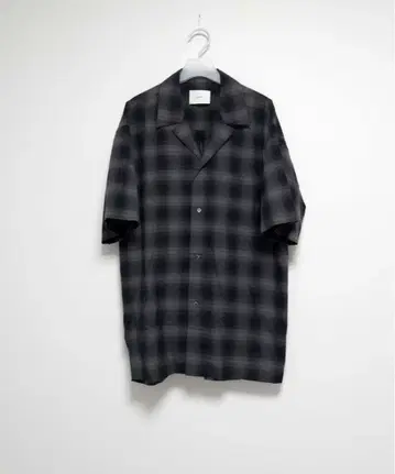 [ 새상품급 ] stein 반팔 옴브레 체크 셔츠