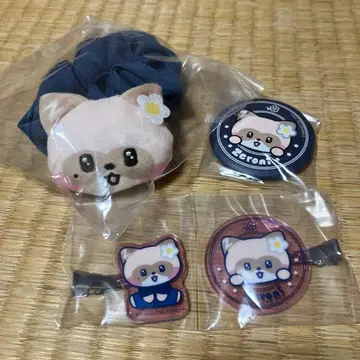 고양이 봉제 인형 배지 세트