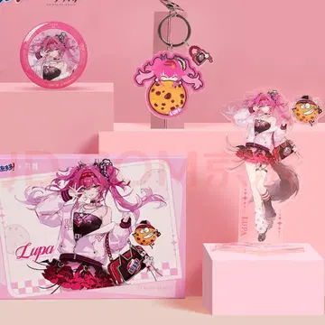 명조 루파 취다다 콜라보 3종 세트 아크릴 스탠드, 아크릴 키링, 캔뱃지