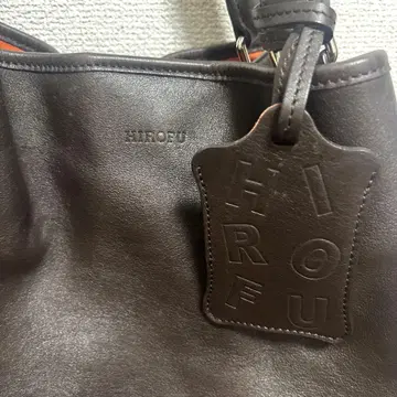 HIROFU 브라운 가죽 숄더백