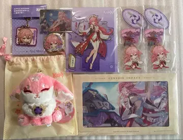 원신 야에 미코 스이파라 캔뱃지 아크릴 스탠드 색지 선호 봉제 인형