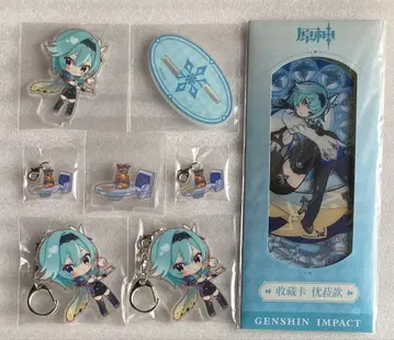 원신 에우루아 스이파라 아크릴 스탠드 키링 카드