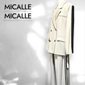 미사용 새상품 MICALLEMICALLE 수트 라인 셋업 베이지