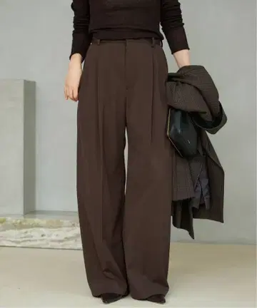 Plage 원턱 스트레이트 와이드 팬츠