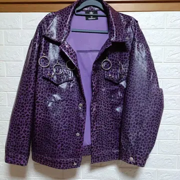 KOBINAI 코비나이 퍼플 블루종 자켓 레오파드