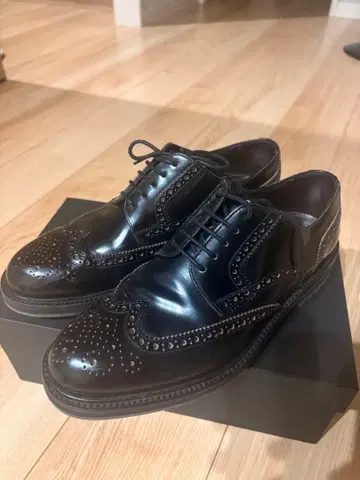 딸리아또레 풀브로그 더비 슈즈 가죽 신발 윙팁