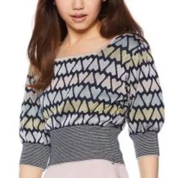 [택 포함 새상품] LILY BROWN 라메 자카드 니트 풀오버 완판