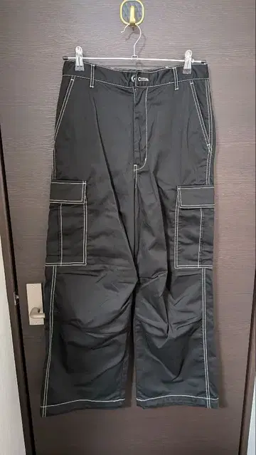 WEGO 와이드 카고 팬츠 블랙 남성용