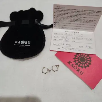 거의 미사용 KAORU 귀찌 실버 925 ESV-761-S-NA