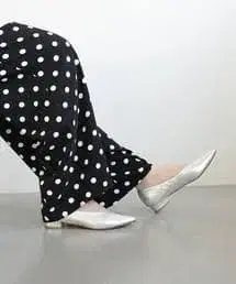 새상품급 SLOBE IENA 실버 로우힐 펌프스