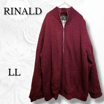 [리날도] 울 집업 블루종 보르도 계열 체크 안감 LL