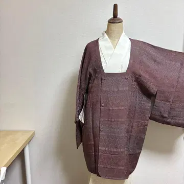 도행 코트 기모노 순수 실크