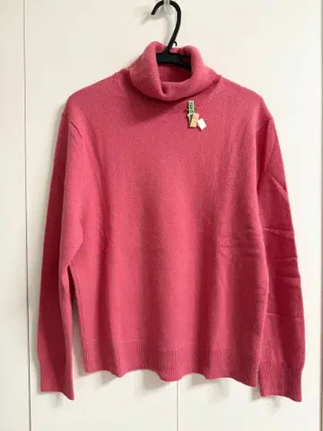 UNIQLO 캐시미어 터틀넥 스웨터 핑크