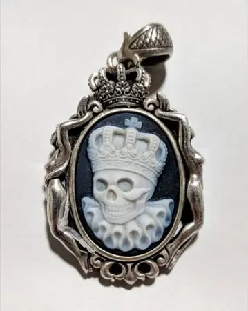 단종 저스틴 데이비스 스컬 카메오 마노 펜던트 925