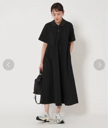 [ 새상품급 ] Lacoste 라코스테 블랙 반팔 폴로 원피스