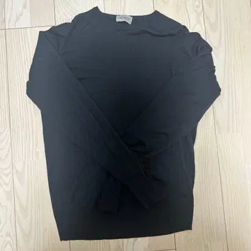 john smedley 메리노울 블랙 M 현행 크루넥