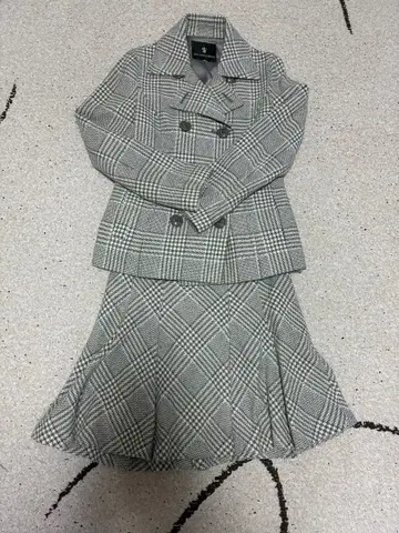 더 스카치 하우스 체크 무늬 더블 브레스트 셋업