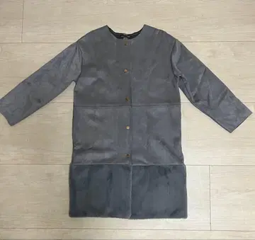 ZARA 그레이 스웨이드 롱 코트