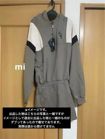 맨투맨 ZIP 돌먼 바이컬러 후디 원피스