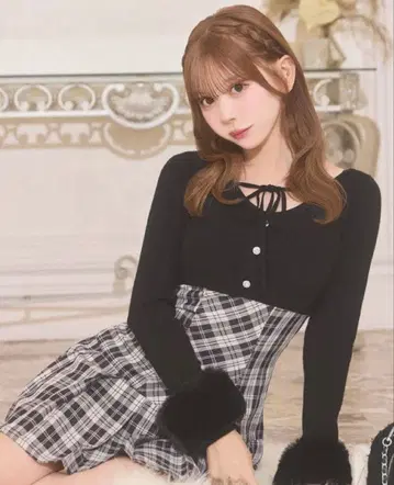 볼레로 set 체크 플리츠 원피스 볼레로