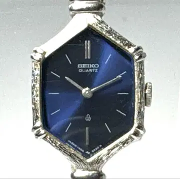 [ 새상품 배터리 ] SEIKO 1400-5550 블루 쿼츠 여성용 육각