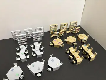 건축 모형 첨경 1/50 스터디 스페이스