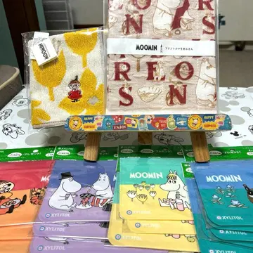 무민 행주 손수건 지퍼 파우치 B