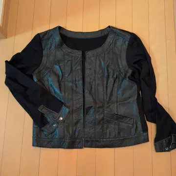 노카라 블랙 자켓 C'ESTCHIC'ABLUE 사이즈 42 LL 정도