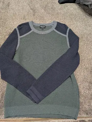 Giorgio Armani 그린 네이비 스웨터 48
