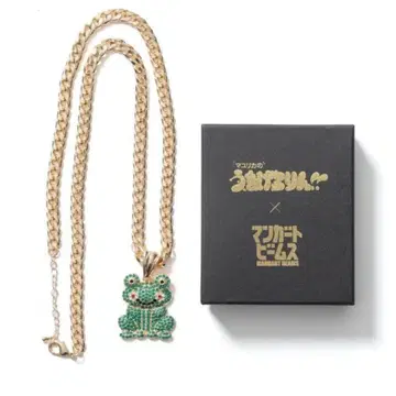 우나게로린 마유리카 개구리 디자인 골드 체인 펜던트