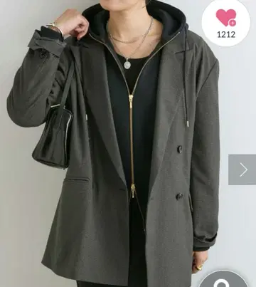 리브 드와 울라이크 피크 라펠 자켓 그레이