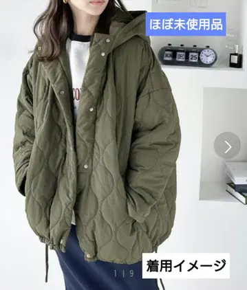 JAVA 오버 사이즈 퀼팅 자켓 올리브 그린