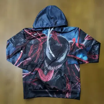 베놈 후드 부착 긴팔 후드티